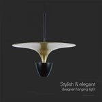 9W(1000Lm) LED designarmatur, V-TAC, IP20, svart+grön, varmvitt ljus 3000K