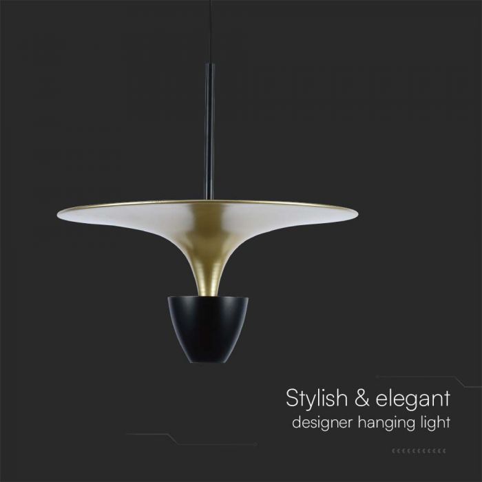 9W(1000Lm) LED designarmatur, V-TAC, IP20, svart+grön, varmvitt ljus 3000K