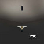9W(1000Lm) LED designarmatur, V-TAC, IP20, svart+grön, varmvitt ljus 3000K