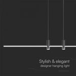 19W(2160Lm) LED-designarmatur, V-TAC, IP20, svart, neutralvit 4000K