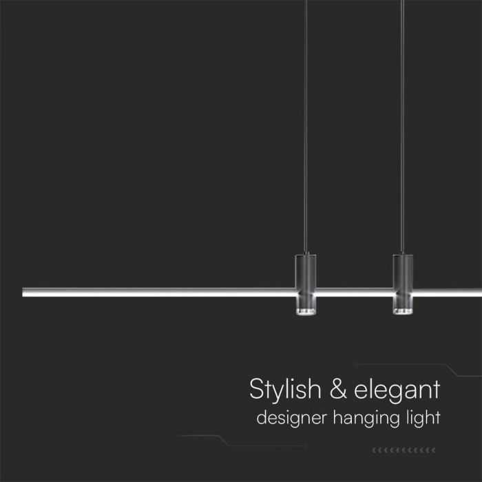 19W(2160Lm) LED-designarmatur, V-TAC, IP20, svart, neutralvit 4000K