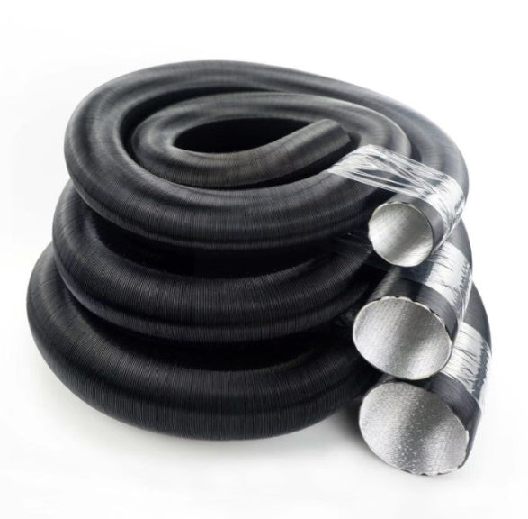 100cm VEVOR sildītāja siltā gaisa izplūdes caurule, melna