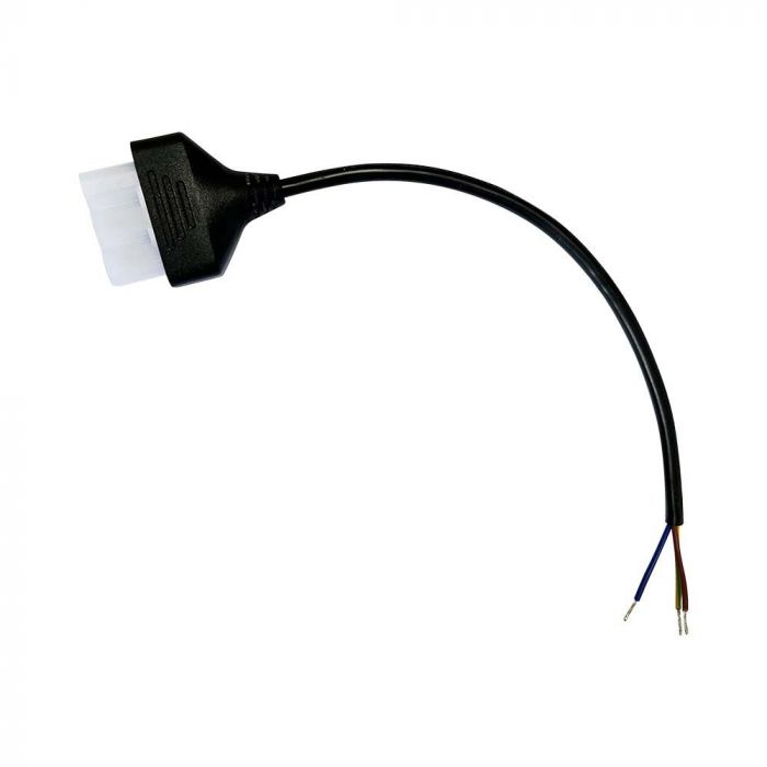 Strömkabel, svart, 0,3m, 3x075mm²