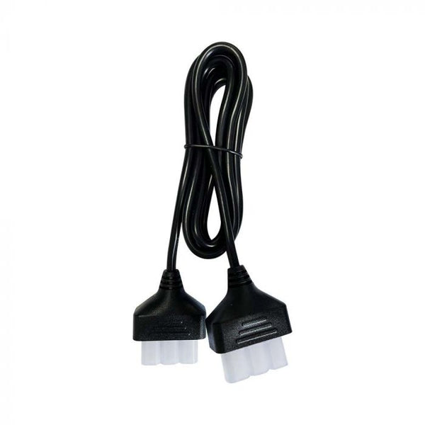 Power cable with 2 plugs, black 2m, 3x0.75mm²