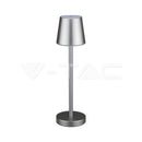 3W(80Lm) LED galda lampa, V-TAC, 5V, pelēka, IP20, dimmējama, Micro USB kabelis, 390x105mm, neitrāli balta gaisma 4000K
