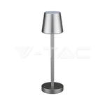 3W(80Lm) LED skrivbordslampa, V-TAC, 5V, grå, IP20, dimbar, Micro USB-kabel, 390x105mm, neutralvit 4000K
