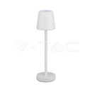 3W(80Lm) LED desk lamp, V-TAC, IP20, white, DC:5V, 1A, 4000mAh, Micro USB cable, neutral white light 4000K