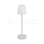 3W(80Lm) LED skrivbordslampa, V-TAC, IP20, vit, DC:5V, 1A, 4000mAh, Micro USB-kabel, neutralt vitt ljus 4000K