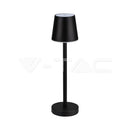 3W(50Lm) LED desk lamp, V-TAC, IP20, black, DC:5V, 1A, 4000mAh, Micro USB cable, warm white light 3000K
