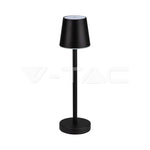 3W(60Lm) LED skrivbordslampa, V-TAC, IP20, svart, DC:5V, 1A, 4000mAh, Micro USB-kabel, neutralt vitt ljus 4000K
