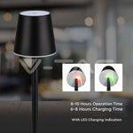 3W(60Lm) LED skrivbordslampa, V-TAC, IP20, svart, DC:5V, 1A, 4000mAh, Micro USB-kabel, neutralt vitt ljus 4000K