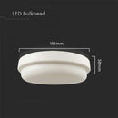 12W(1160Lmm) LED dome luminaire, V-TAC, IP54, neutral white 4000K