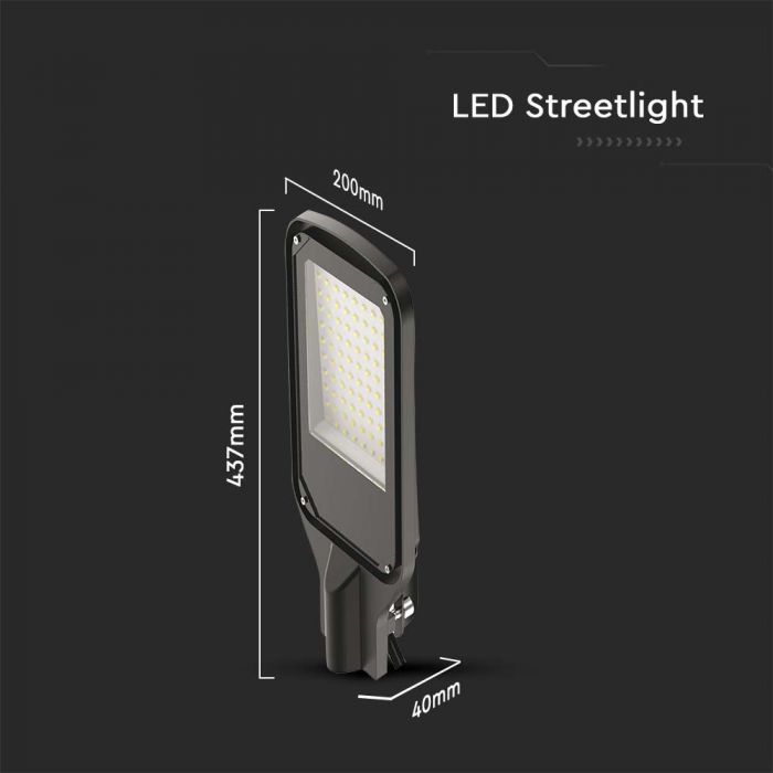 100W(8700Lm) LED street lamp, V-TAC, IP65, cold white light 6500K