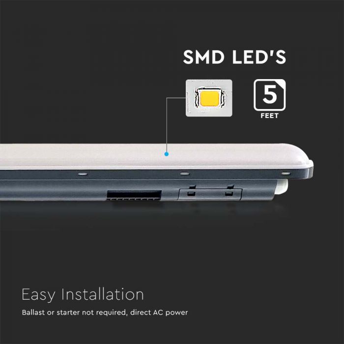 48W(5760Lm) 120Lm/W 150cm LED X-series linear luminaire, V-TAC, IP65, cold white light 6500K