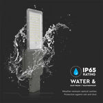 60W (300Lm) LED BRIDGELUX päikesepaneelide tänavavalgustus koos kaugjuhtimispuldiga, IP65, V-TAC, Life PO4, 3.2V 50000mAh aku, jahe valge valgus 6500K