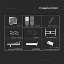 70W(3500Lm) LED BRIDGELUX solar street light with remote control, IP65, V-TAC, Life PO4, 3.2V 75000mAh Battery, cold white light 6500K