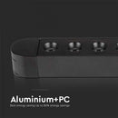 5W(550Lm) LED magnētisko sliežu gaismeklis, V-TAC,  DC:48V, IP20, melns, silti balta gaisma 3000K