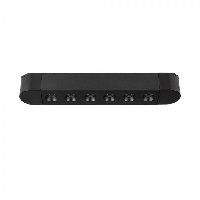 5W(550Lm) magnetskenarmatur med integrerad LED, V-TC, IP20, svart, kallvit 6400K