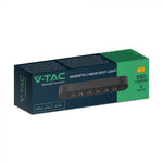 5W(550Lm) magnetskenarmatur med integrerad LED, V-TC, IP20, svart, kallvit 6400K