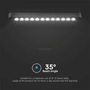 12W(1100Lm)  magnētiskais sliežu gaismeklis ar iebūvētu LED, V-TAC,  DC:48V, IP20, melns, silti balta gaisma 3000K