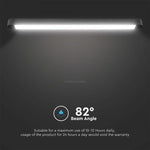 18W (2000Lm) LED magnētisko sliežu gaismeklis, V-TAC, DC:48V, IP20, melns, silti balta gaisma 3000K