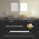 18W (2000Lm) LED magnētisko sliežu gaismeklis, V-TAC, DC:48V, IP20, melns, silti balta gaisma 3000K