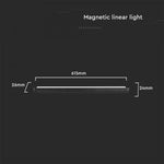 22W (2500Lm) LED lineaarne esilatern integreeritud LED-iga, V-TAC, DC:48V, IP20, must, neutraalne valge valgus 4000K