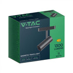 11W (1300Lm) magnetiline raidvalgusti integreeritud LED-iga, V-TC, DC:48V, IP20, must, soe valge valgus 3000K