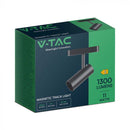 11W(1300Lm) magnetic track light with built-in LED, V-TC, DC:48V, IP20, black, cold white light 6400K