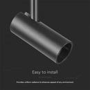 11W(1300Lm) magnetic track light with built-in LED, V-TC, DC:48V, IP20, black, cold white light 6400K