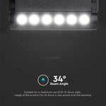5W(600Lm) magnetskenarmatur med integrerad LED, V-TC, DC:48V, IP20, svart, neutralvitt ljus 4000K