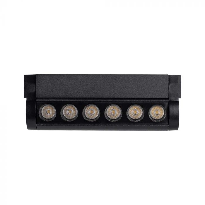 5W (600Lm) magnetiline raidvalgusti integreeritud LED-iga, V-TC, DC:48V, IP20, must, soe valge valgus 3000K