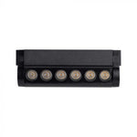 5W (600Lm) magnetiline raidvalgusti integreeritud LED-iga, V-TC, DC:48V, IP20, must, külmvalge valgus 6400K