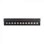 12W (1300Lm) magnetiline raidvalgusti integreeritud LED-iga, V-TC, DC:48V, IP20, must, neutraalne valge valgus 4000K