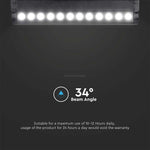 12W (1300Lm) magnetiline raidvalgusti integreeritud LED-iga, V-TC, DC:48V, IP20, must, neutraalne valge valgus 4000K