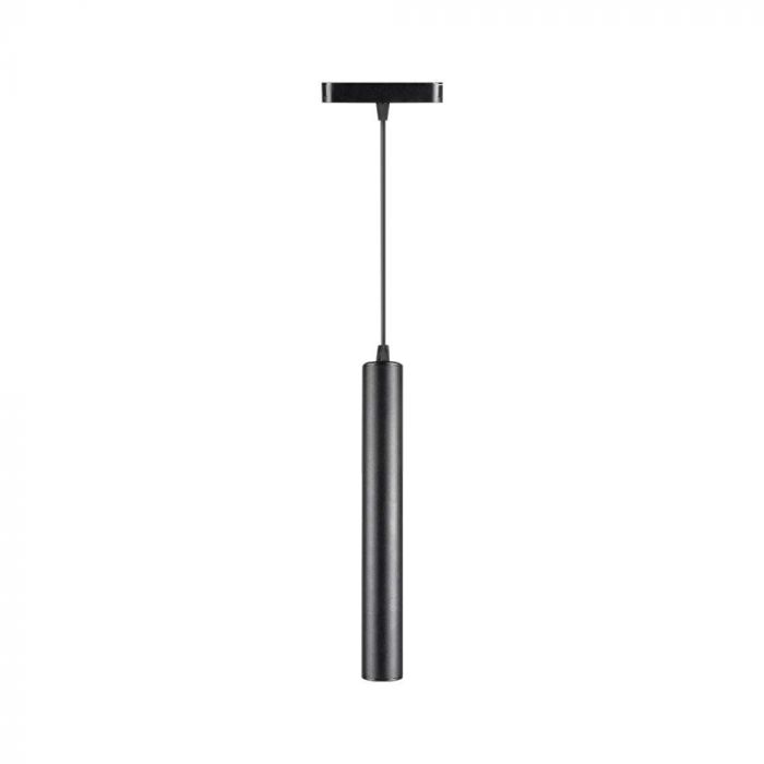 14W(1600Lm)  magnētiskais sliežu gaismeklis ar iebūvētu LED, V-TC,  DC:48V, IP20, melns, neitrāli balta gaisma 4000K