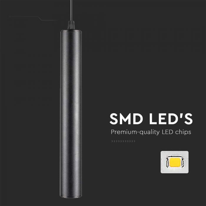 14W (1600Lm) magnetiline raidvalgusti integreeritud LED-iga, V-TC, DC:48V, IP20, must, soe valge valgus 3000K