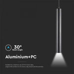 14W (1600Lm) magnetiline raidvalgusti integreeritud LED-iga, V-TC, DC:48V, IP20, must, soe valge valgus 3000K