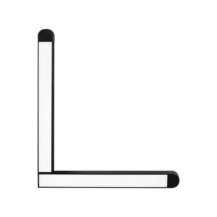 25W(2850Lm)  magnētiskais sliežu gaismeklis ar iebūvētu LED, V-TAC,  DC:48V, IP20, melns, neitrāli balta gaisma 4000K