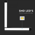 25W (2850Lm) magnetiline valgusti integreeritud LED-iga, V-TAC, DC:48V, IP20, must, neutraalne valge valgus 4000K