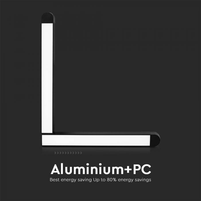 25W(2850Lm)  magnētiskais sliežu gaismeklis ar iebūvētu LED, V-TAC,  DC:48V, IP20, melns, neitrāli balta gaisma 4000K