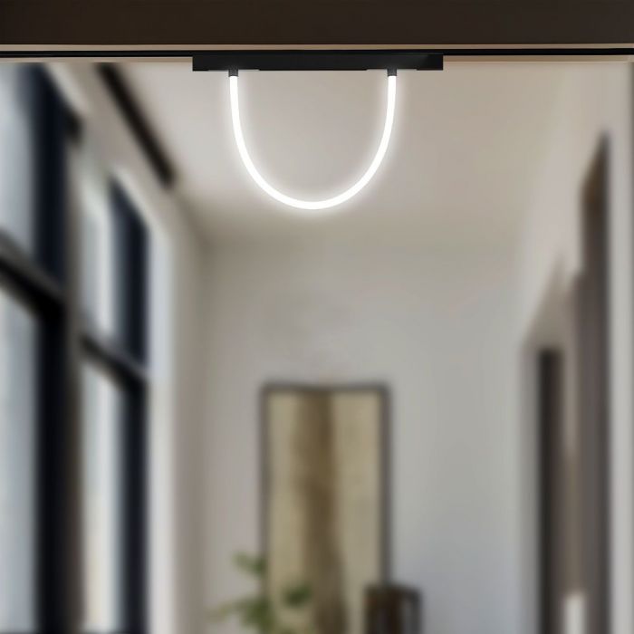 11W(1270Lm) DC:48V LED Magnetisk strömskenesarmatur, V-TAC, IP20, svart, varmvitt ljus 3000K