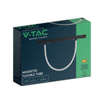 11W(1270Lm) DC:48V LED Magnetisk strömskenesarmatur, V-TAC, IP20, svart, varmvitt ljus 3000K