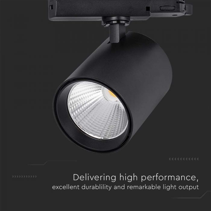 35W(3000Lm) LED COB track luminaire, black, V-TAC, IP20, neutral white 4000K