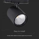 35W(3000Lm) LED COB track luminaire, black, V-TAC, IP20, neutral white 4000K