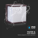 8W(800Lm) LED seinavalgusti, IP65, V-TAC, kandiline, pruun, neutraalne valge valgus 4000K