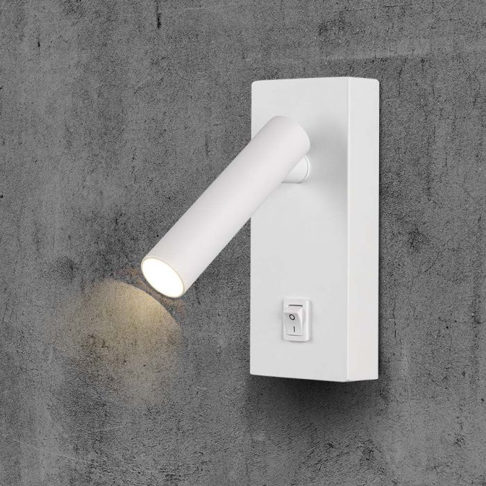 2W(150Lm) LED-väggarmatur med integrerad LED, V-TAC, IP20, vit, varmvitt ljus 3000K