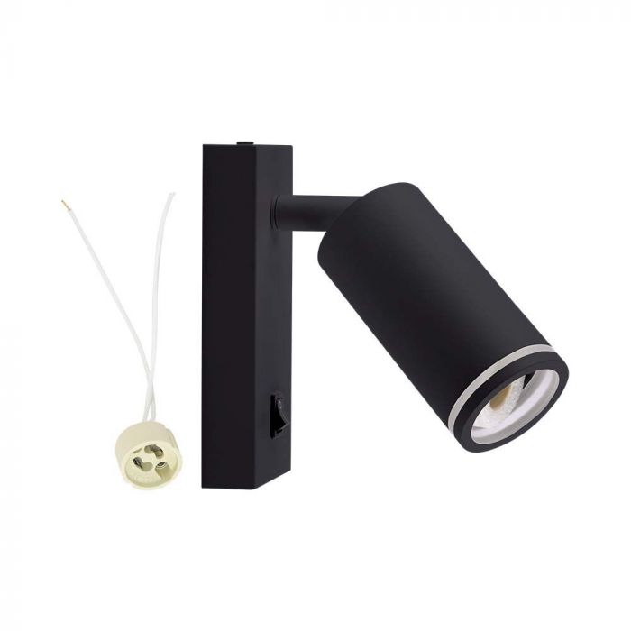 GU10 (лампа в комплект не входит) Светодиодный настенный светильник, IP20, V-TAC, черный