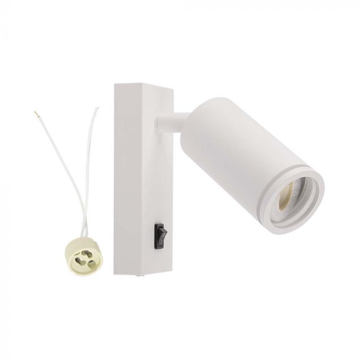GU10 (лампа в комплект не входит) Светодиодный настенный светильник, IP20, V-TAC, белый