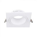 GU10 recessed frame/fixture, square, adjustable light direction, 88X88x31mm, recessed. size 75x75mm, white, V-TAC